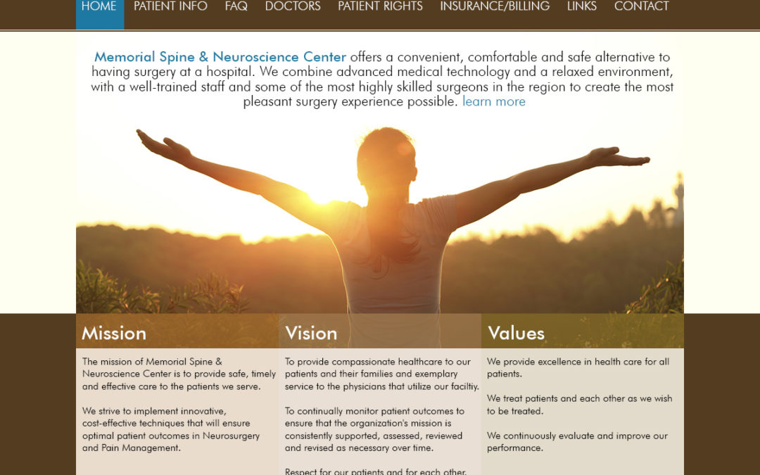 BHS Spine Center Landing Page